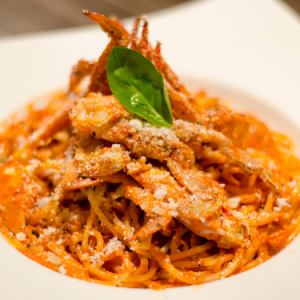 Migratory crab tomato cream pasta