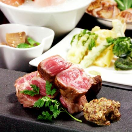 【全6品】厳選和牛サーロインステーキ と旬の食材満喫コース9,900円