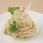 Steamed chicken onion ginger sauce