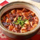 Authentic mapo tofu with Sichuan pepper and red pepper