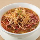 Red vinegar bean sprout ramen with garlic