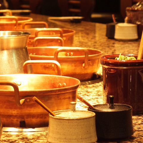 A copper pot is prepared for each person★A special moment♪