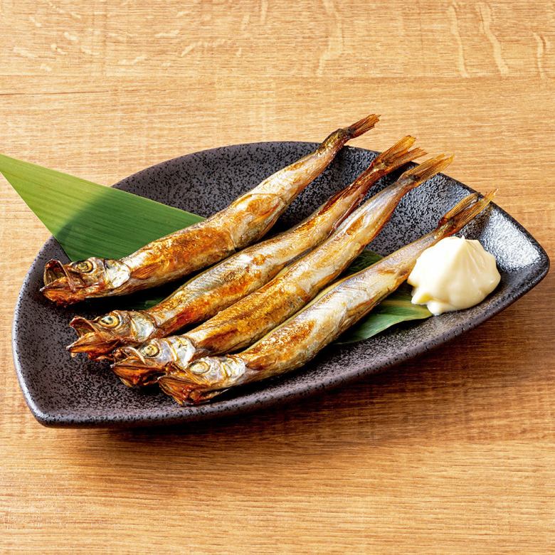 4 Shishamo (smelt with roe) (Kakhafuto Shishamo) fish/grilled ray fin