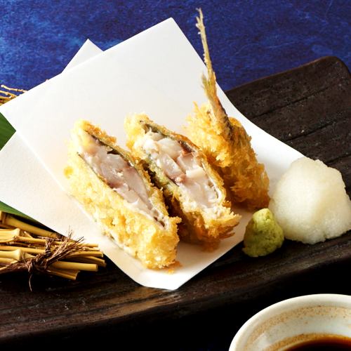アジのレアフライ ～ワサビおろし～