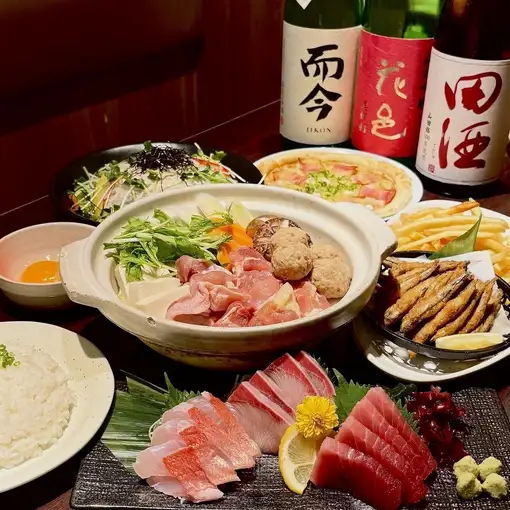 【2026年忘年会11月12月限定】生ビールOK３時間飲み放題付き4,000円コース全7品※繁忙日は2時間