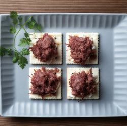 咸牛肉和奶油奶酪