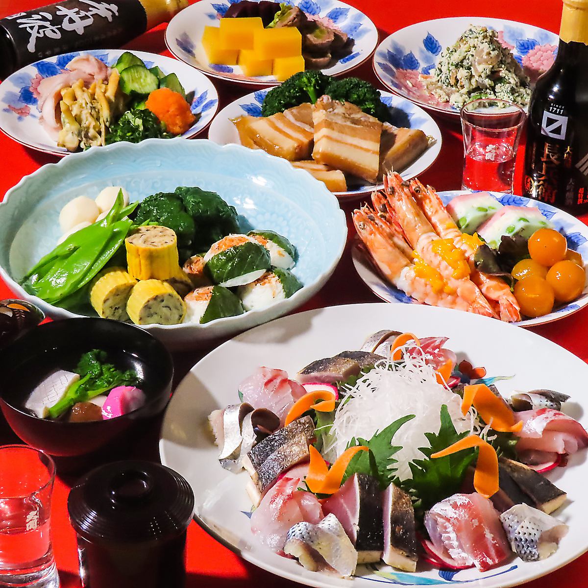 旬の海鮮が味わるコース5500円～でご提供♪