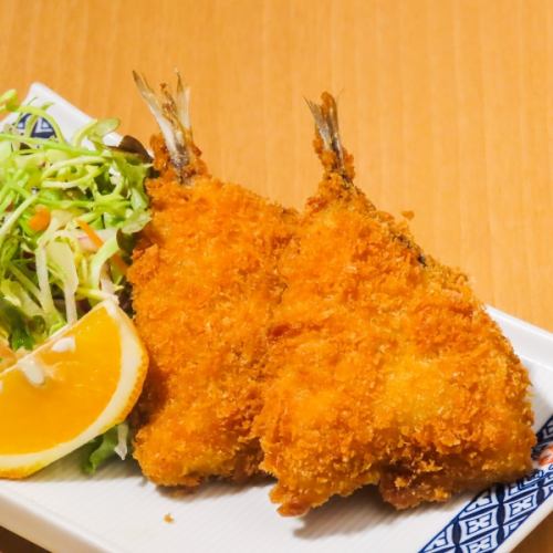 松浦直送 あじフライ(2枚、生野菜付き)