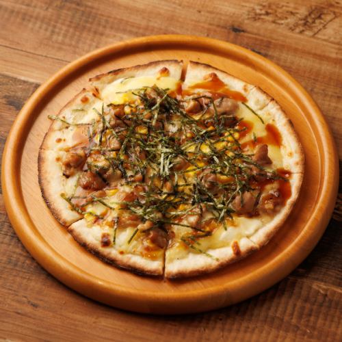 チキンの照り焼きピザ
