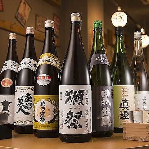 プレミアム飲み放題では瓶ビールや銘柄酒も！