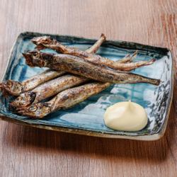 烤烟熏毛鳞鱼/炸甜虾/烤长薯(每份)