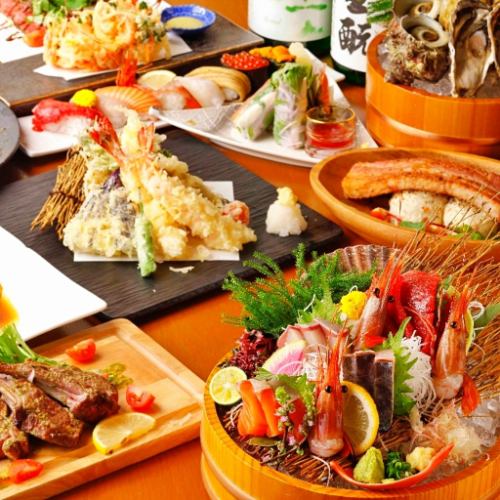 [Perfect for parties!] We offer courses where you can enjoy super fresh seafood and our famous kamameshi!