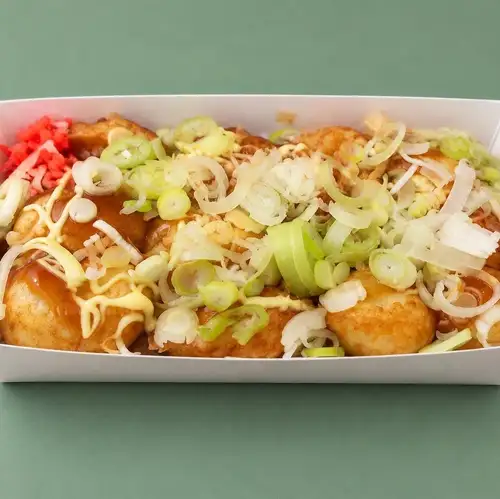 Topped with green onions