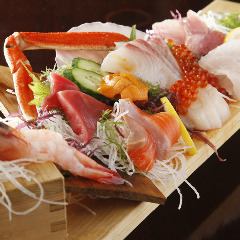 Assortment of 5 kinds of fresh fish sashimi