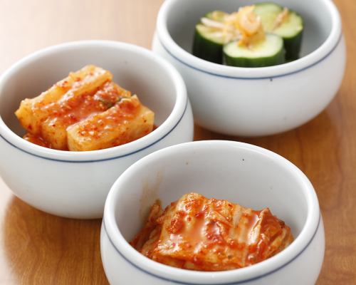 Chinese cabbage, radish, cucumber kimchi
