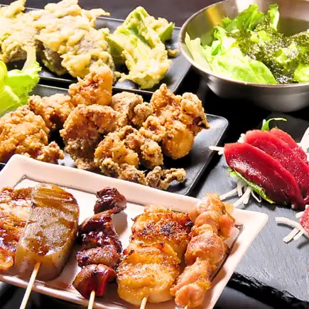 【宴会おすすめ】焼き鳥満喫コース料理9品クーポン利用で5500円→5000円(税込)120分飲み放題付