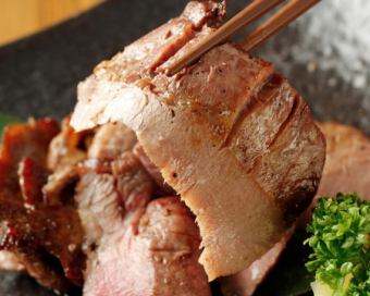 Sendai specialty, thick-sliced grilled beef tongue