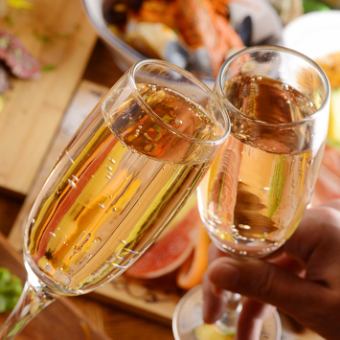 1日2組限定!平日限定!女性に大人気なシズール昼飲みコース登場!+¥1000で60分飲み放題