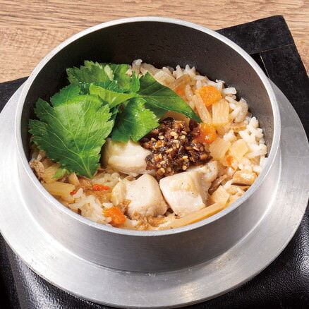 Chicken rice casserole with homemade organic Jerusalem artichoke soy sauce