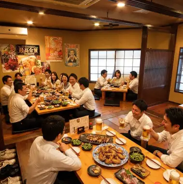 【2階】寛げる掘りごたつ座敷。最大30名様まで貸切可能で、会社宴会にも是非!※12月は25名様以上から貸切です。