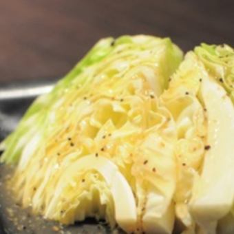 Proof ☆Cabbage grilled on an iron plate with salt sauce!