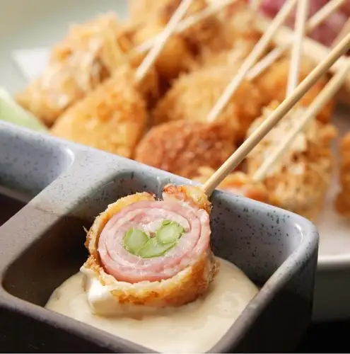 串揚げ 五条八種盛り