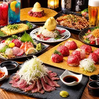 【プレミアムコース】厳選牛,朝〆鮮魚,選べる鍋!3H飲み放題付全12品6000円⇒5000円