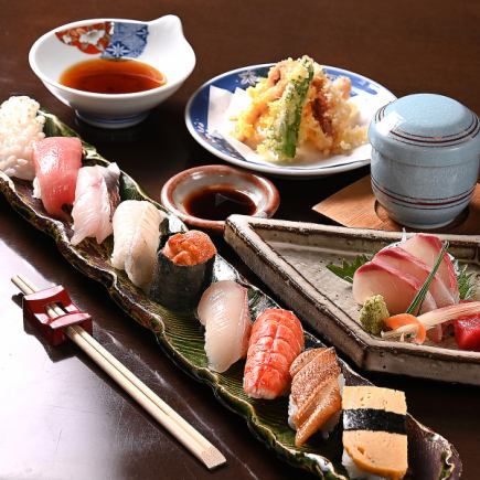 【ランチ・ディナー】寿司コース　彩　4,600円(税込)