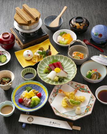 ◆安全可靠的单人份套餐！“-季节限定怀石料理套餐-” 10,000日元起，保证包间