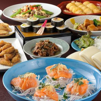 【季節限定】大皿料理コース７品１２０分飲み放題付き！４，５００円(税込み)全室個室！