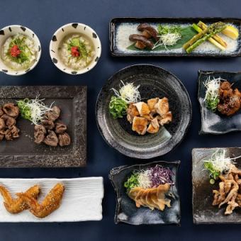 ＝＝1番人気♪＝＝３種鶏食べ比べ◎『かしわ”宴”コース』～2時間飲み放題付(30分前L.O)～