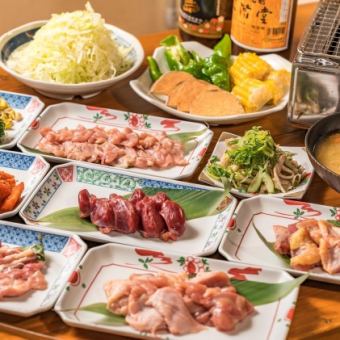 【当日OK！】全13品＆90分飲み放題付◇かしわ焼肉定番コース！3,980円（税込）