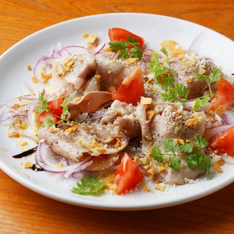 六白黒豚の和風カルパッチョ