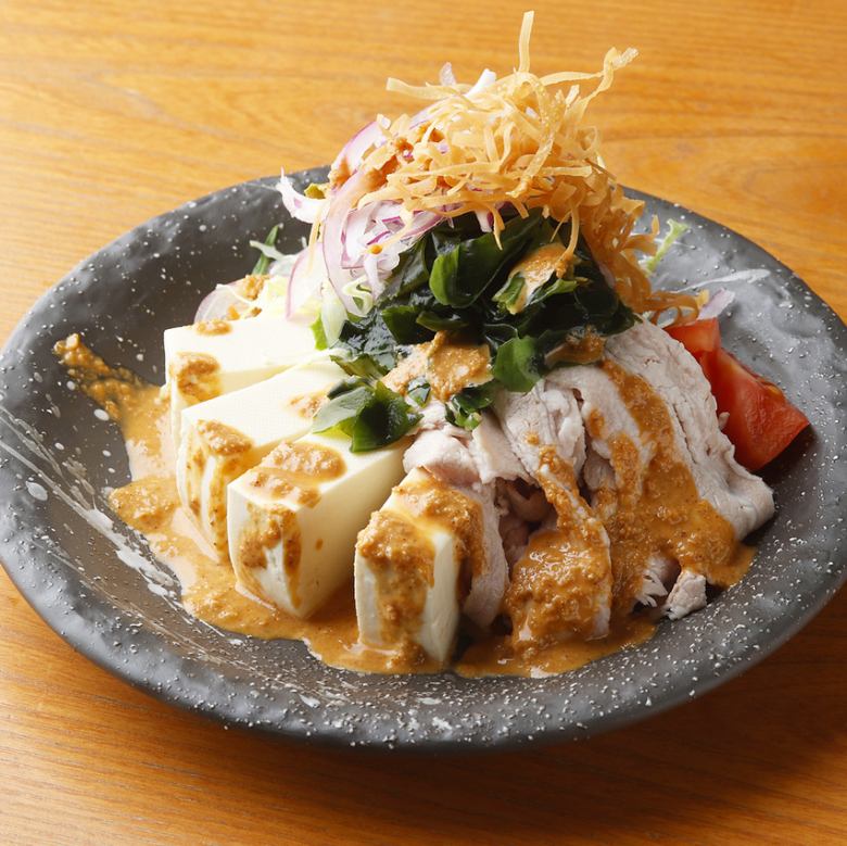 豆腐と冷しゃぶのサラダ