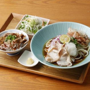 炙りしゃぶ肉とすだちおろしうどん または そば ＆選べるミニ丼
