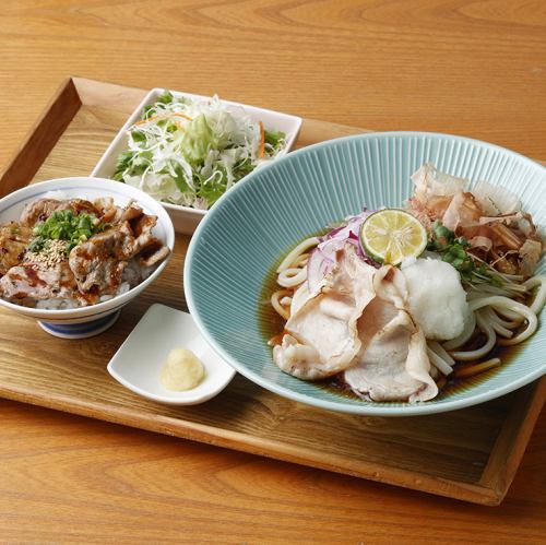炙りしゃぶ肉とすだちおろしうどん または そば ＆選べるミニ丼