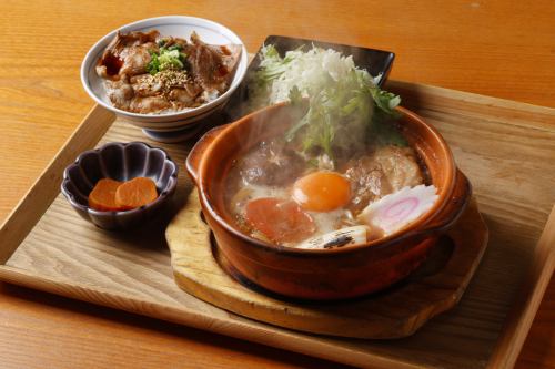 角煮味噌煮込みうどん&選べるミニ丼