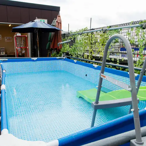 Very popular with families! Features a rooftop pool!