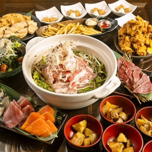 【120分飲み放題◎】北海道・十勝の食材を堪能できる全9品の「火山鍋コース」/3,980 円（税込）