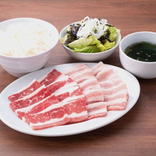 ダブルカルビ定食