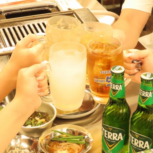 【ちょい飲みセット】ドリンク１杯＋本日のおすすめのお肉＋本日のキムチ