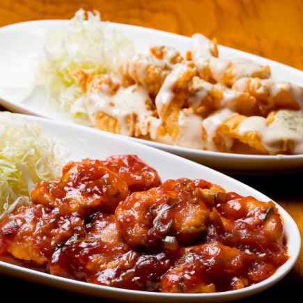 【음료 첨부!】명물 만두나 새우 마요 등 전 6품을 즐길 수 있는 만족 코스<1인분 2,500엔(부가세 포함)>