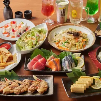 【晩酌スタミナコース】2h飲放題付全8品《ビールがすすむ定番おつまみ満載》4500円