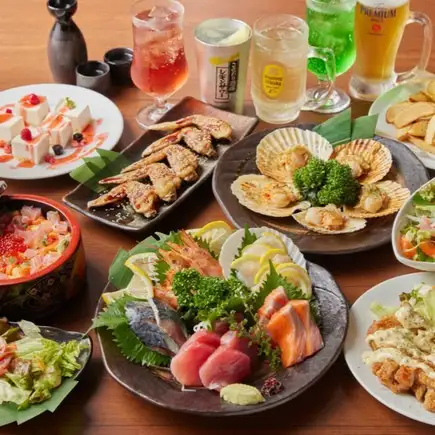 【3時間飲み放題付き】松コース◆刺身7種盛りや大海老一本焼、デザートなど11品