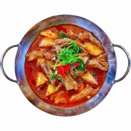 Szechuan style beef tendon stew