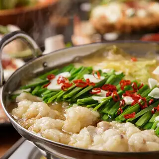 【2H飲み放題付】牛タン炭火焼き＆博多牛もつ鍋『お手軽くコース』◆全６品 4,000円