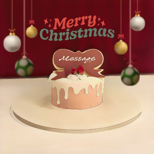 【クリスマス2025】X'mas期間限定のリボンモチーフのホールショートケーキで祝うディナーコース