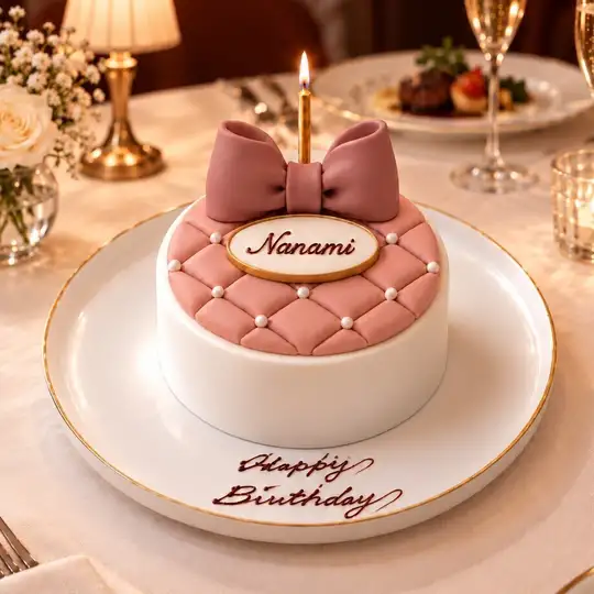 ■Part 1: 18:00~ ■Part 2: 20:00~ [ANNIVERSARY PLAN] Plan includes a whole cake with a quilted motif.