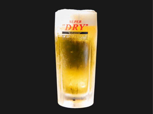 If you want to drink yakiniku with it, you have to have draft beer! Ice cold.