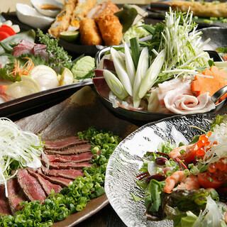 刺身2種盛り＆土鍋ごはんなど全7品2.5H40種飲放付魚三昧コース（18時以降の予約は閉店まで飲放）